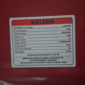 Walter  WS12000 Power generator