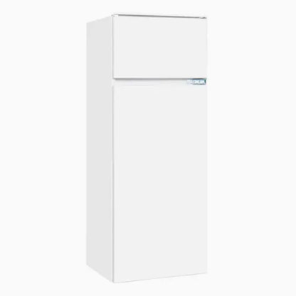 White refrigerator on a white background