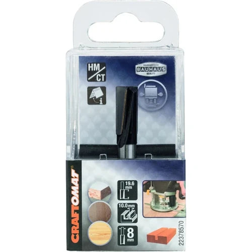 Craftomat router bit 8 x 10 mm in retail case packaging front view