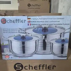 Scheffler cookware set box package